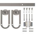 Quiet Glide Soft Close 60" Satin Nickel Horseshoe Mini Single Barn Door Hardware NT.1310.08.SN-60-SC